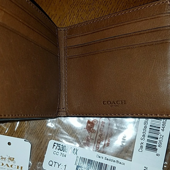 New Coach bifold varsity stripe wallet f75308 - Picture 3 of 3